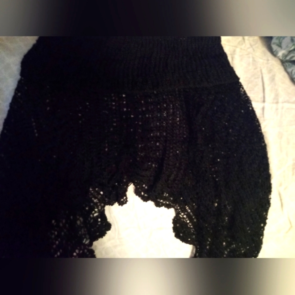 Black Crochet Shawl, White House Black Market M/L